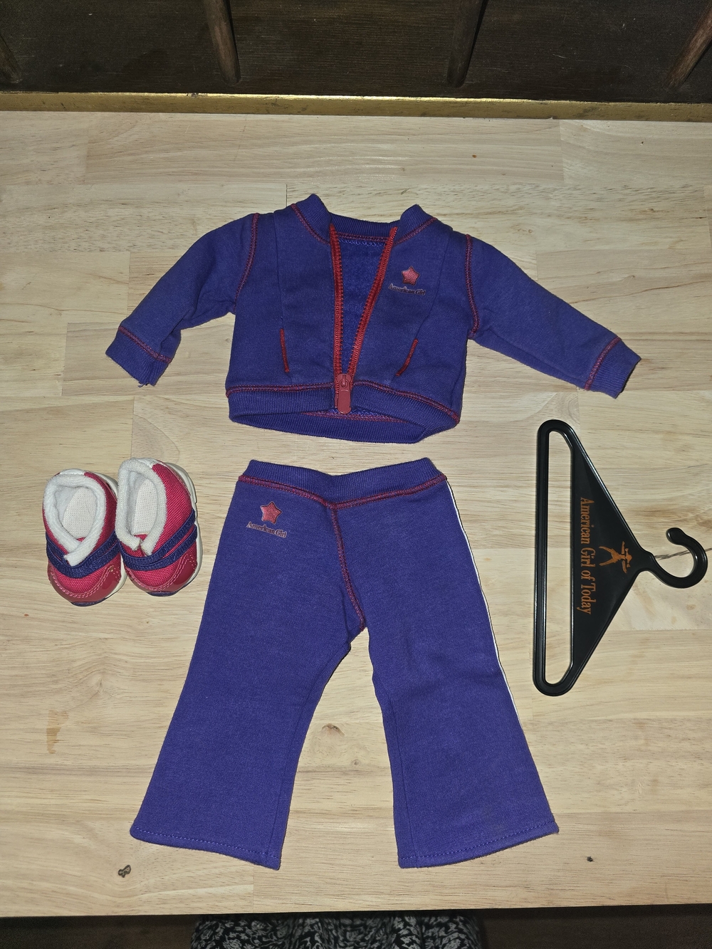 American Girl Zip-Up Sweatsuit Outfit